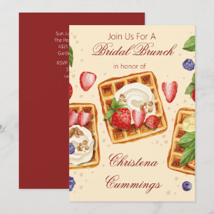 Waffeln & Wünsche Hochzeitsbrunch Einladung
