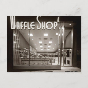 "Waffelshop" - Vintage Postkarte