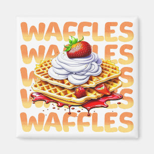 Waffelstapel aus Erdbeeren Magnet