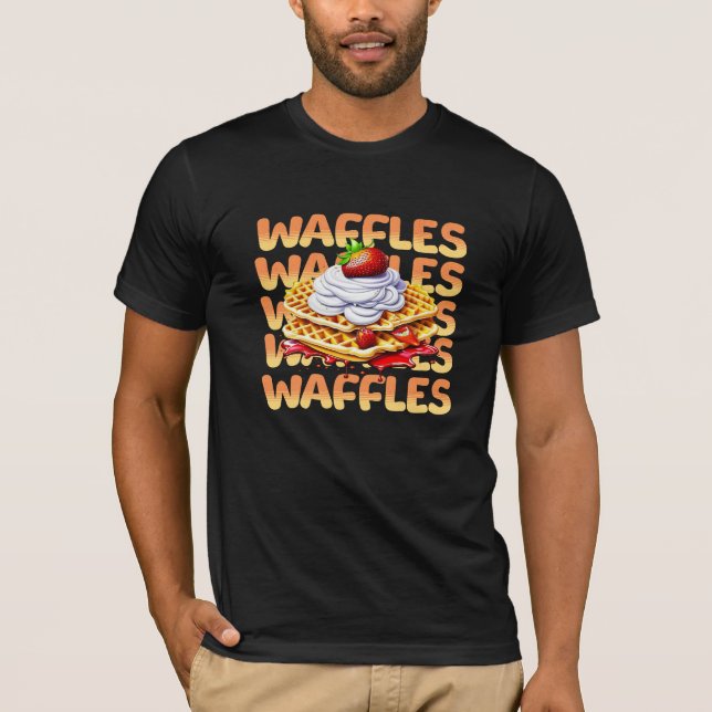 Waffelstapel aus Erdbeeren T-Shirt (Vorderseite)