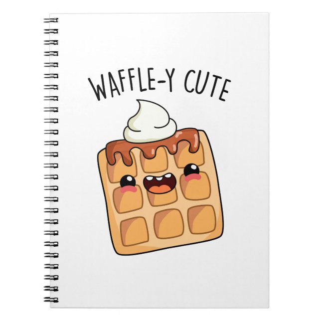 Waffely Funny Waffle Pun Notizblock (Vorderseite)