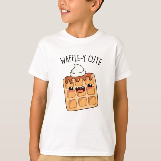 Waffely Funny Waffle Pun T-Shirt (Vorderseite)