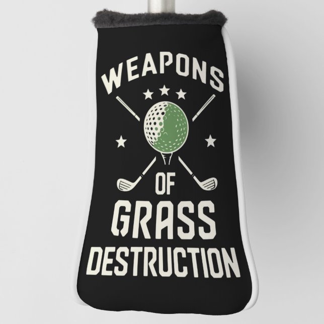 Waffen der Grasvernichtung Golfschläger Sarkastisc Golf Headcover (Rotieren 90)