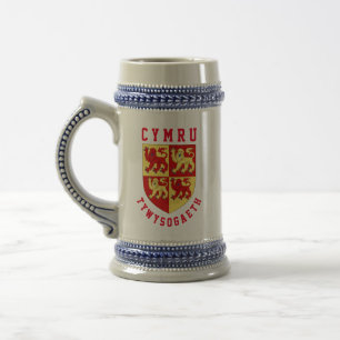 Waffen des mittelalterlichen Fürstentums Wales Bierglas