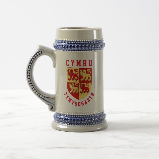 Waffen des mittelalterlichen Fürstentums Wales Bierglas (Links)