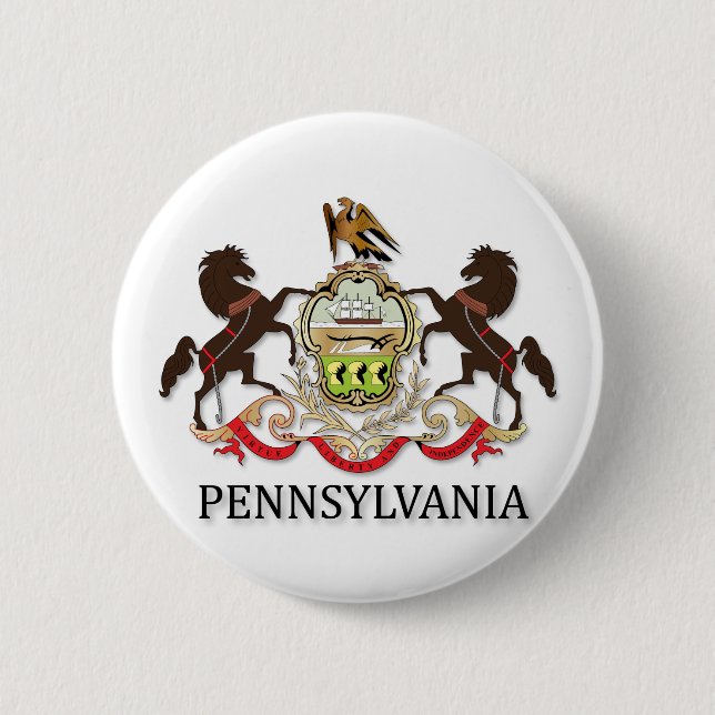 Waffen des Staat Pennsylvania Button (Vorderseite)