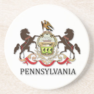 Waffen des Staat Pennsylvania Sandstein Untersetzer