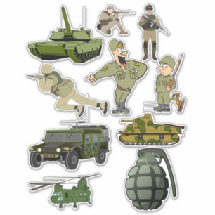 Waffen für Soldaten der Armee Clipart Die Einschni Aufkleber