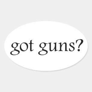 Waffen got? ovaler aufkleber