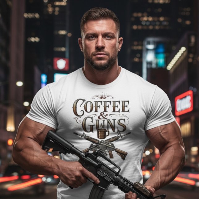 Waffen & Kaffee Tri-Blend Shirt (Von Creator hochgeladen)