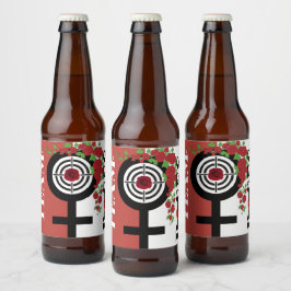 Waffen oder Rose Geschlechtsspezifische Informatio Bierflaschenetikett