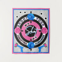 Waffen oder Rose rosa und blau | Geschlechtsankünd
