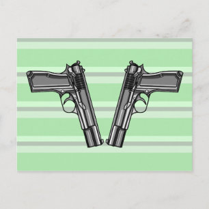 Waffen, Pistolen, Feuerwaffen Postkarte