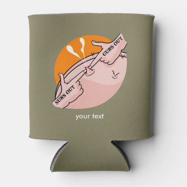 Waffen raus, lustige Gym-Motivation Dosenkühler (Vorderseite)