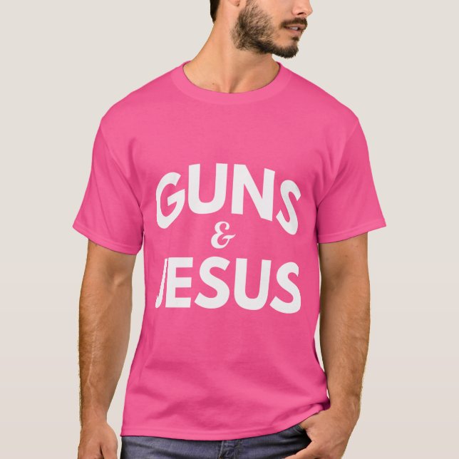 Waffen und Jesus T-Shirt (Vorderseite)