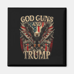 Waffen und Trump 2. Flag Flag Eagle American F Magnet