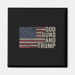 Waffen und Trump - Pro God Gun Funny Republikaner Magnet