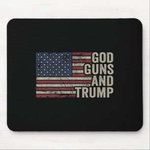 Waffen und Trump - Pro God Gun Funny Republikaner Mousepad