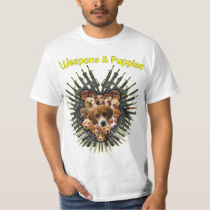 Waffen und Welpen T-Shirt