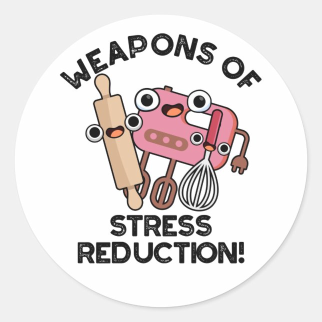 Waffen zur Stressreduzierung Feuersturm Runder Aufkleber (Vorderseite)
