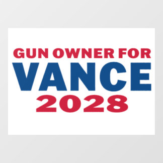 Waffenbesitzer für Vance 2028 Fensteraufkleber