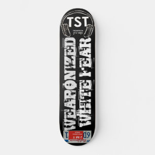 Waffenfähige Weiße Angst Skateboard