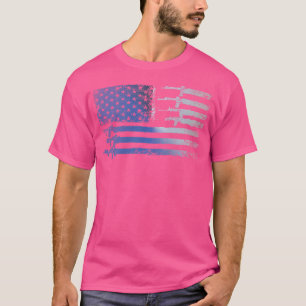 Waffenflagge Beunruhigte Veteranen Jäger zurück T-Shirt