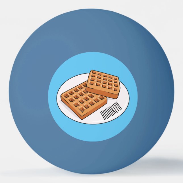 Waffenillustrierung des Cartoon Tischtennisball (Vorderseite)