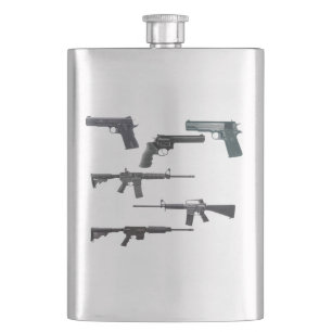 Waffenkollage Flachmann