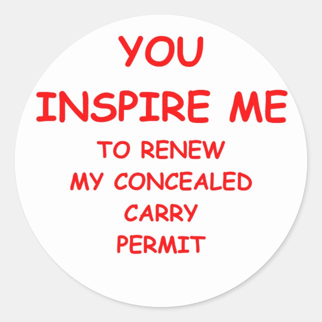 Waffenrechte Runder Aufkleber (Vorderseite)