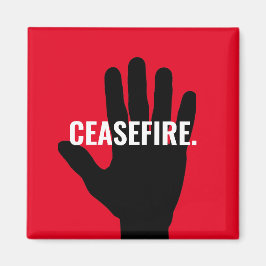 Waffenruhe rot schwarz-schwarz-Stopp Hand gegen Kr Magnet