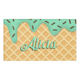 Waffle Cone Namenschild