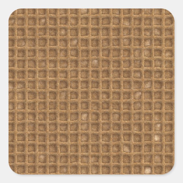 Waffle Cone Quadratischer Aufkleber (Vorderseite)