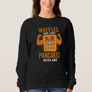 Waffle-Frühstück-Waffeln sind nur Pfannkuchen mit Sweatshirt