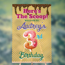 Waffle Ice Cream 3. Geburtstag Acrylschild