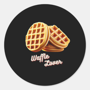 Waffle Lover Runder Aufkleber