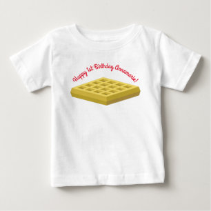 Waffle Niedlich Breakfast Geburtstagsparty Baby T-shirt