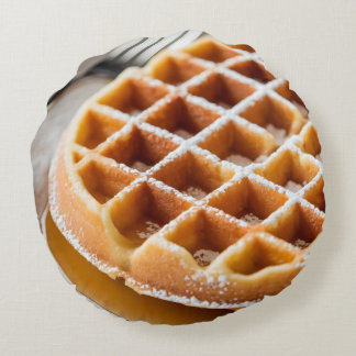 waffle rundes kissen