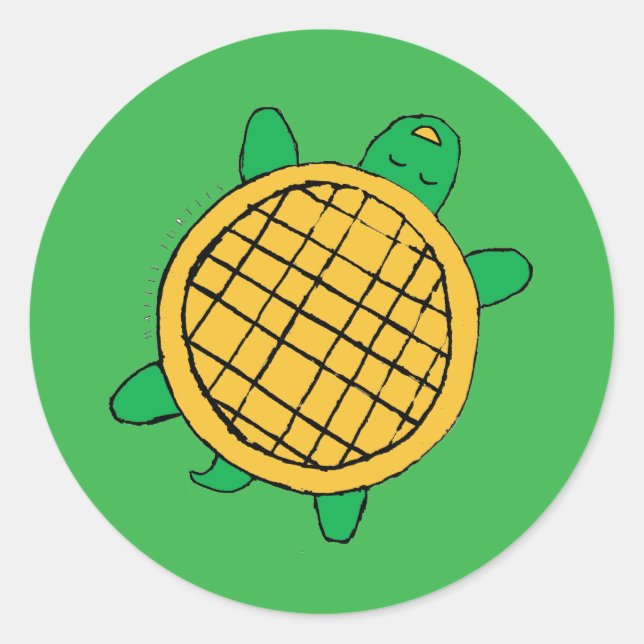 Waffle Turtles Aufkleber (Vorderseite)
