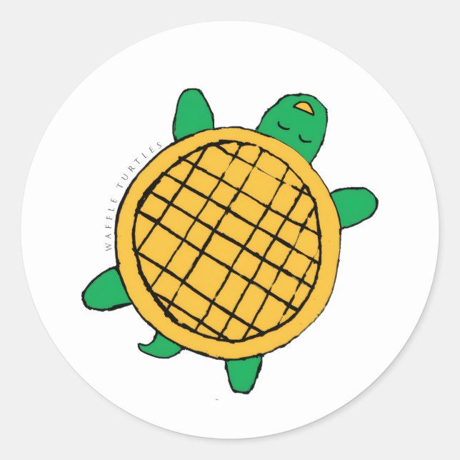 Waffle Turtles Aufkleber (Vorderseite)