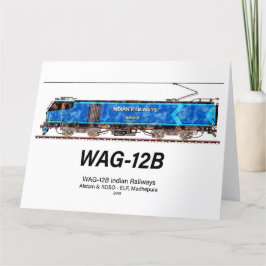 WAG-12B Lokomotive. Güterzug der indischen Eisenba Dankeskarte