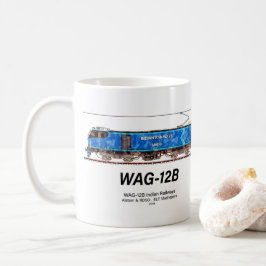 WAG-12B Lokomotive. Güterzug der indischen Eisenba Kaffeetasse