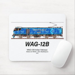 WAG-12B Lokomotive. Güterzug der indischen Eisenba Mousepad