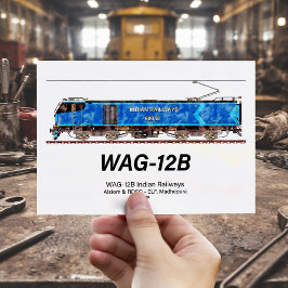 WAG-12B Lokomotive. Güterzug der indischen Eisenba Postkarte