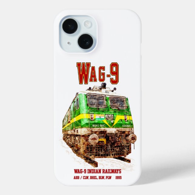 WAG-9 Lokomotive. Güterzug der indischen Eisenbahn Case-Mate iPhone Hülle (Rückseite)