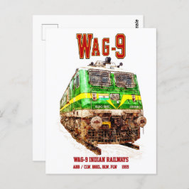 WAG-9 Lokomotive. Güterzug der indischen Eisenbahn Postkarte