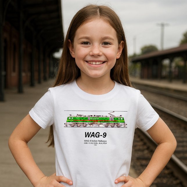 WAG-9 Lokomotive. Güterzug der indischen Eisenbahn T-Shirt (WAG-9 Locomotive. Indian Railways freight train. Girl Basic T-Shirt)