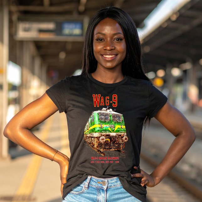 WAG-9 Lokomotive. Güterzug der indischen Eisenbahn T-Shirt (WAG-9 Locomotive. Indian Railways freight train. Womens Basic T-Shirt)