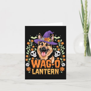 Wag-O-Lantern Gruseliger Deutscher Schäferhund Hal Karte