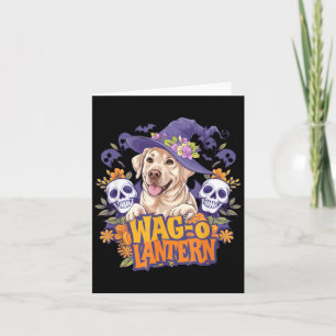 Wag-O-Laterne Halloween Golden Retriever Hexenhund Karte